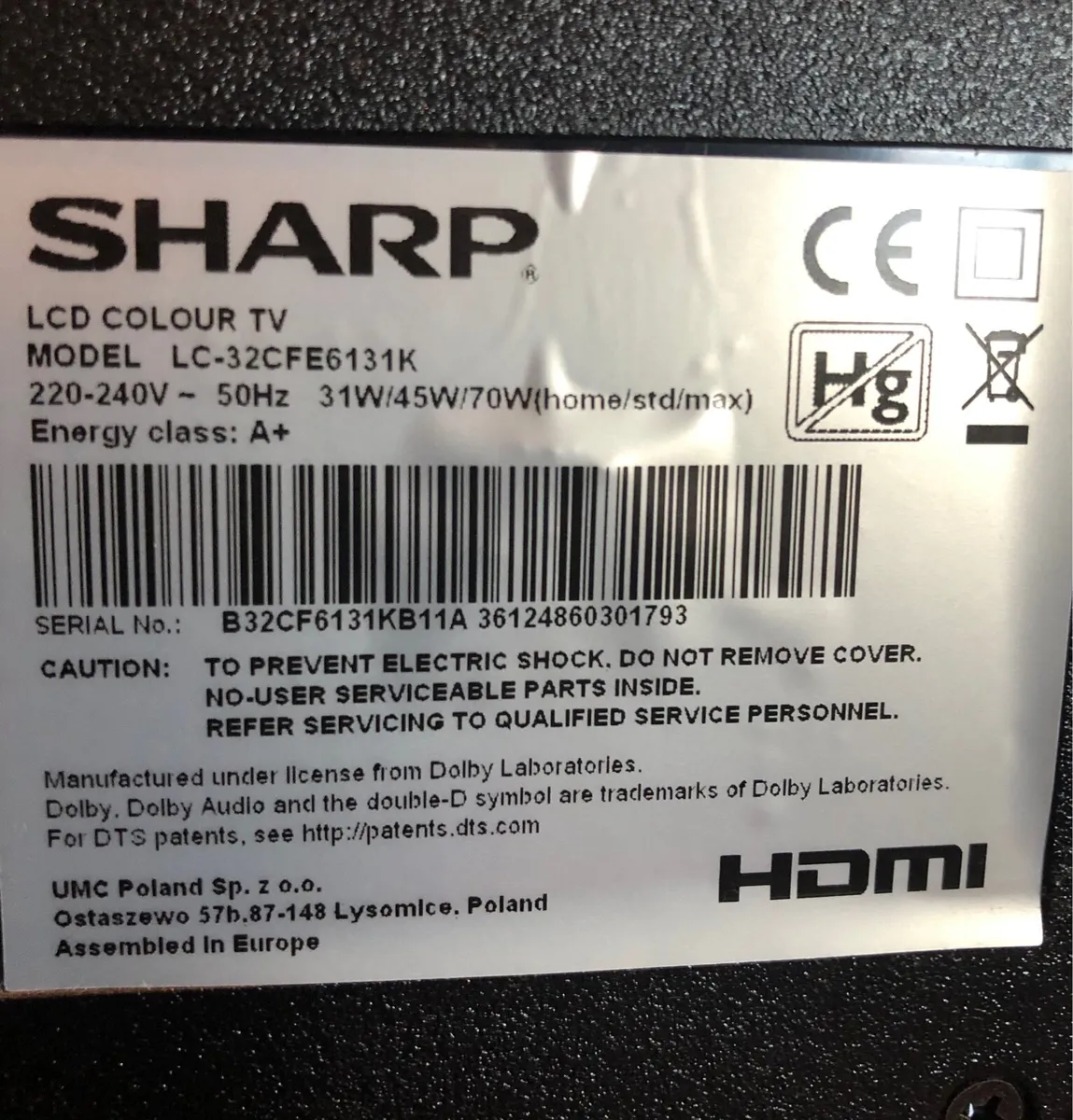 Sharp 32inch Smart Tv - Image 2