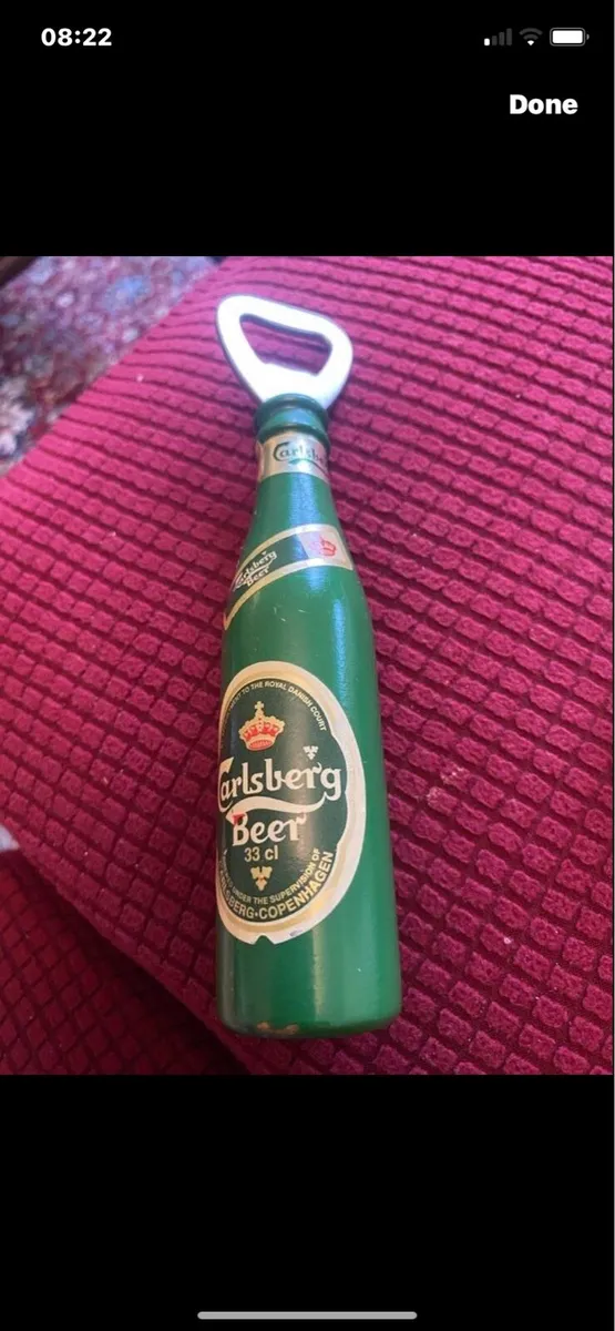 Vintage Timber Carlsberg Bottle Opener - Image 1