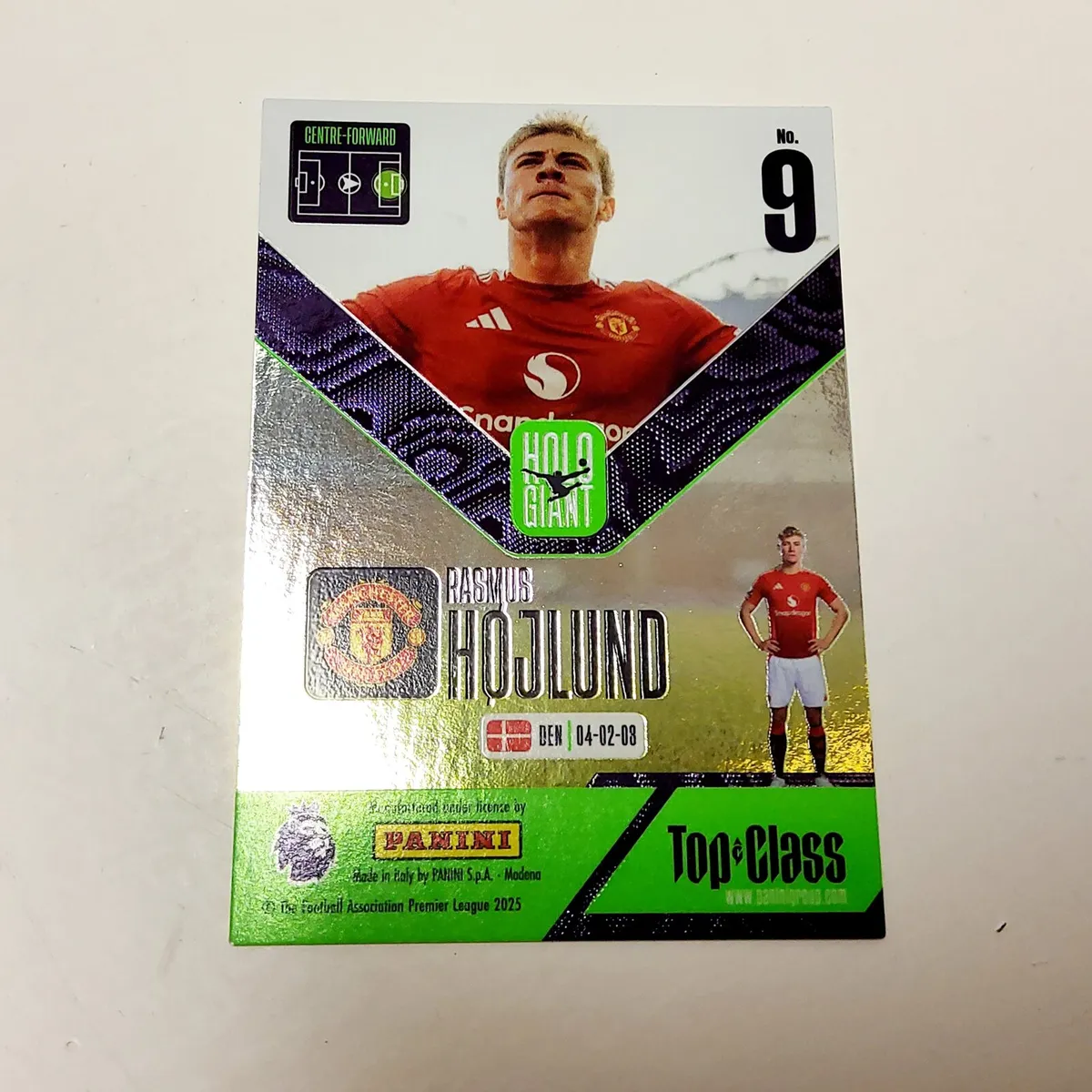 RASMUS HOJLUND / HOLO GIANT - Panini Top Class - Image 2
