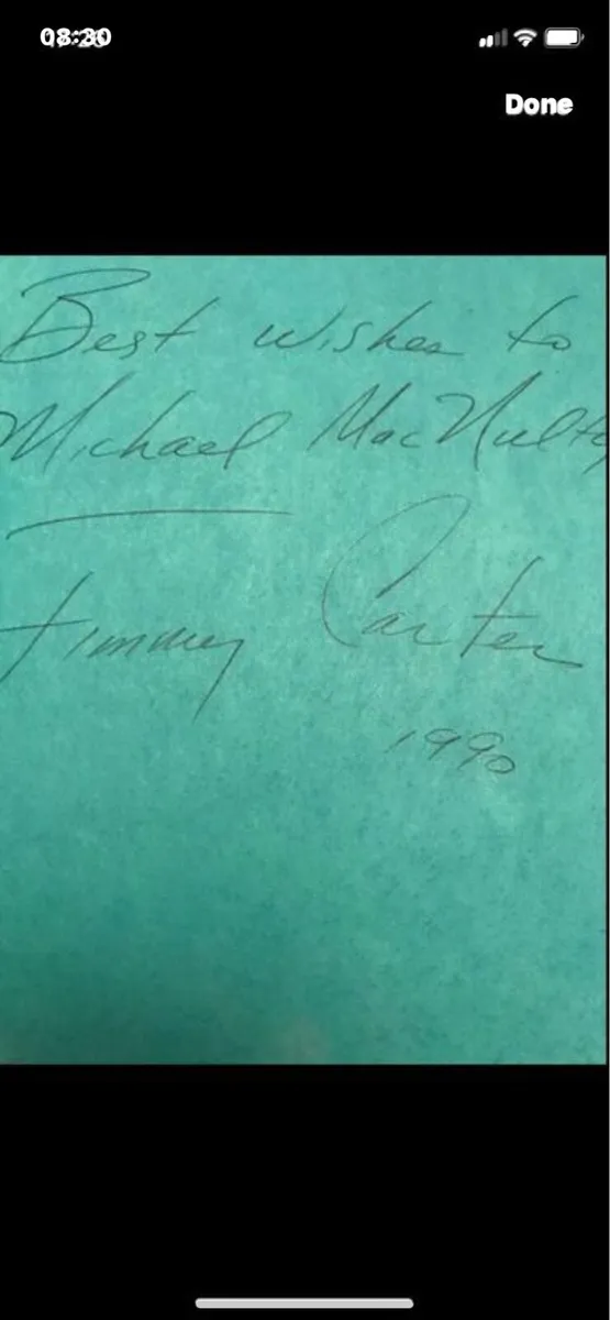 Signed Jimmy Carter - Image 2