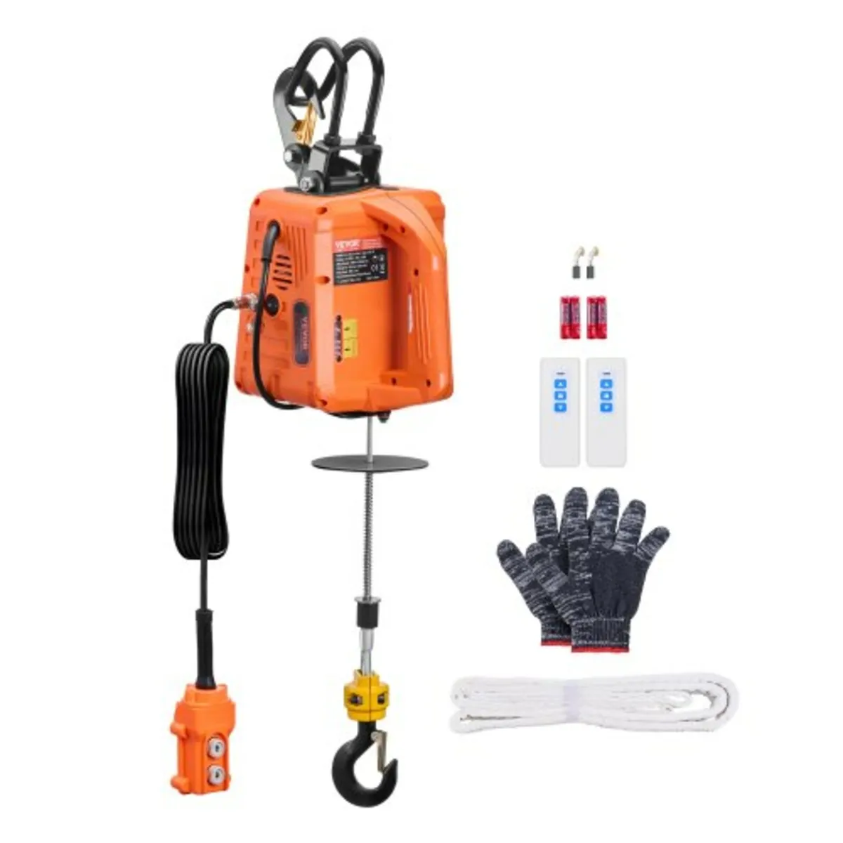 3-in-1 Electric Hoist Winch, 1100 lbs Capacity, 15 - Image 1