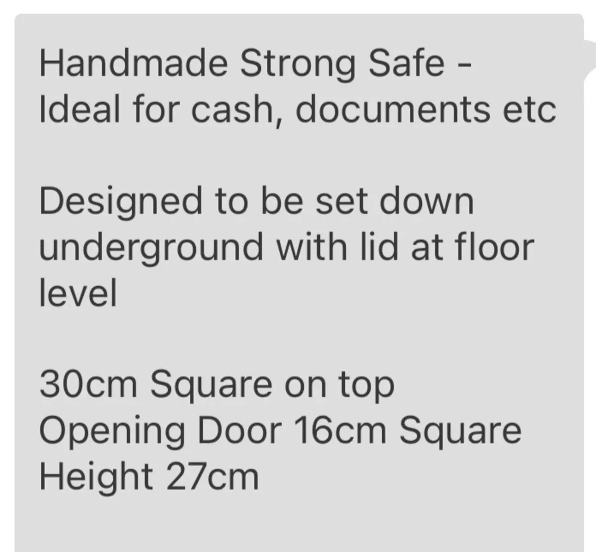 Handmade Strong Underground Safe - Image 3