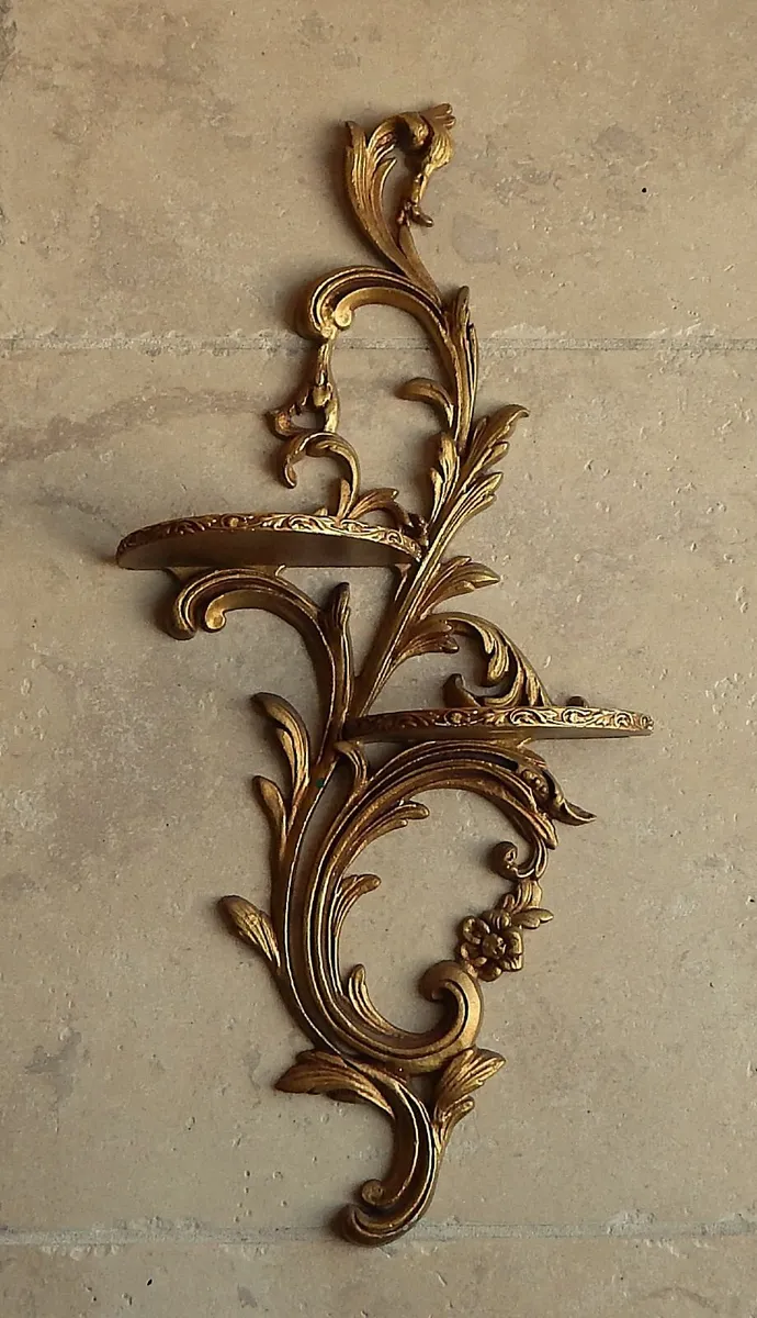 Metal Rococo Style Wall Shelf - Image 1