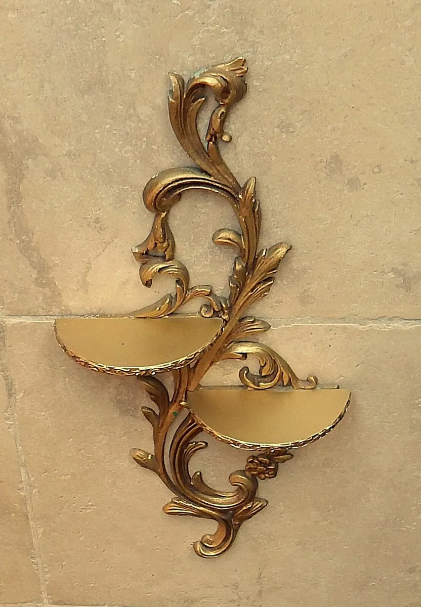Metal Rococo Style Wall Shelf - Image 2