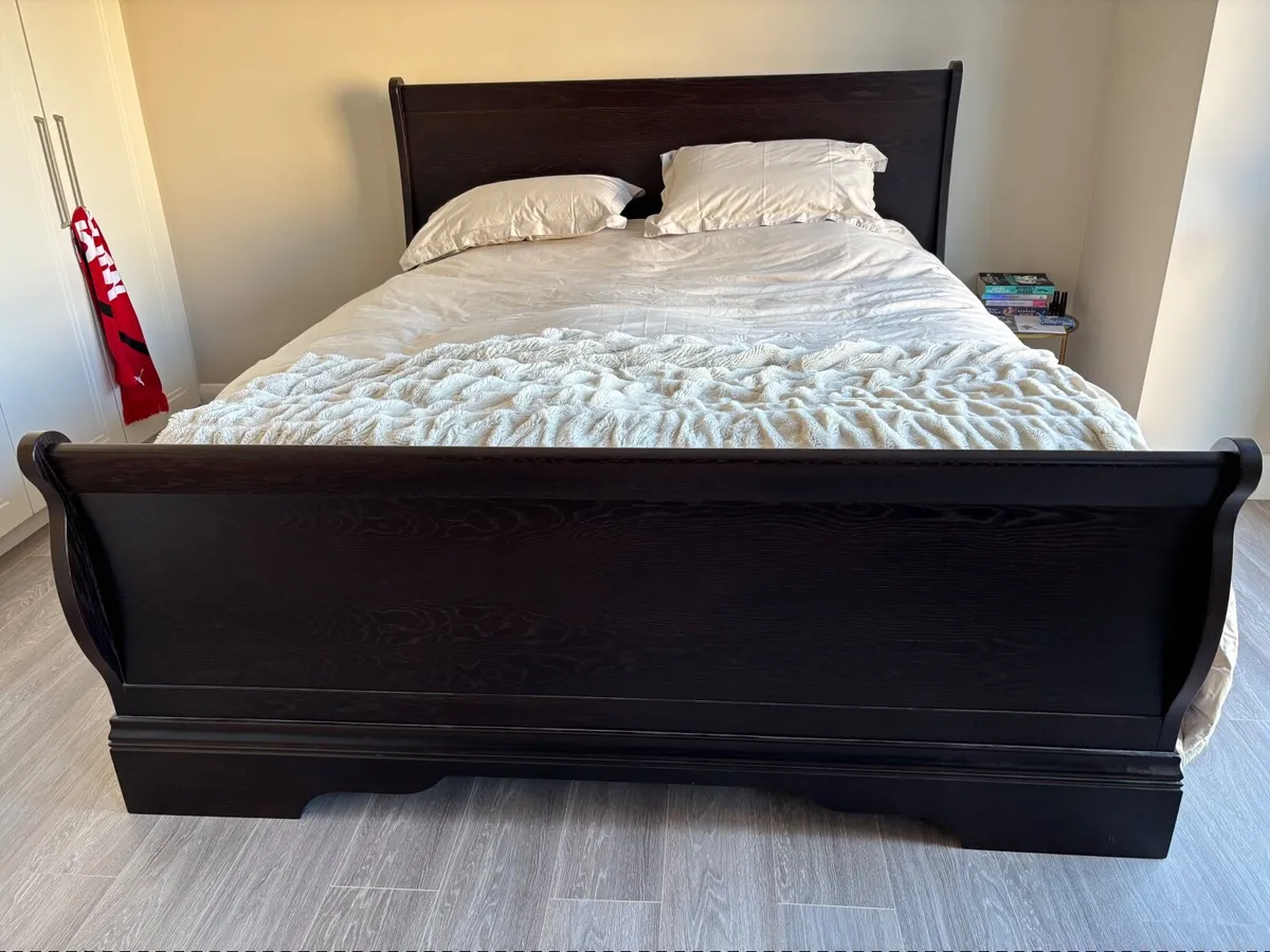 SOLID OAK SUPER KING BED FRAME - Image 1