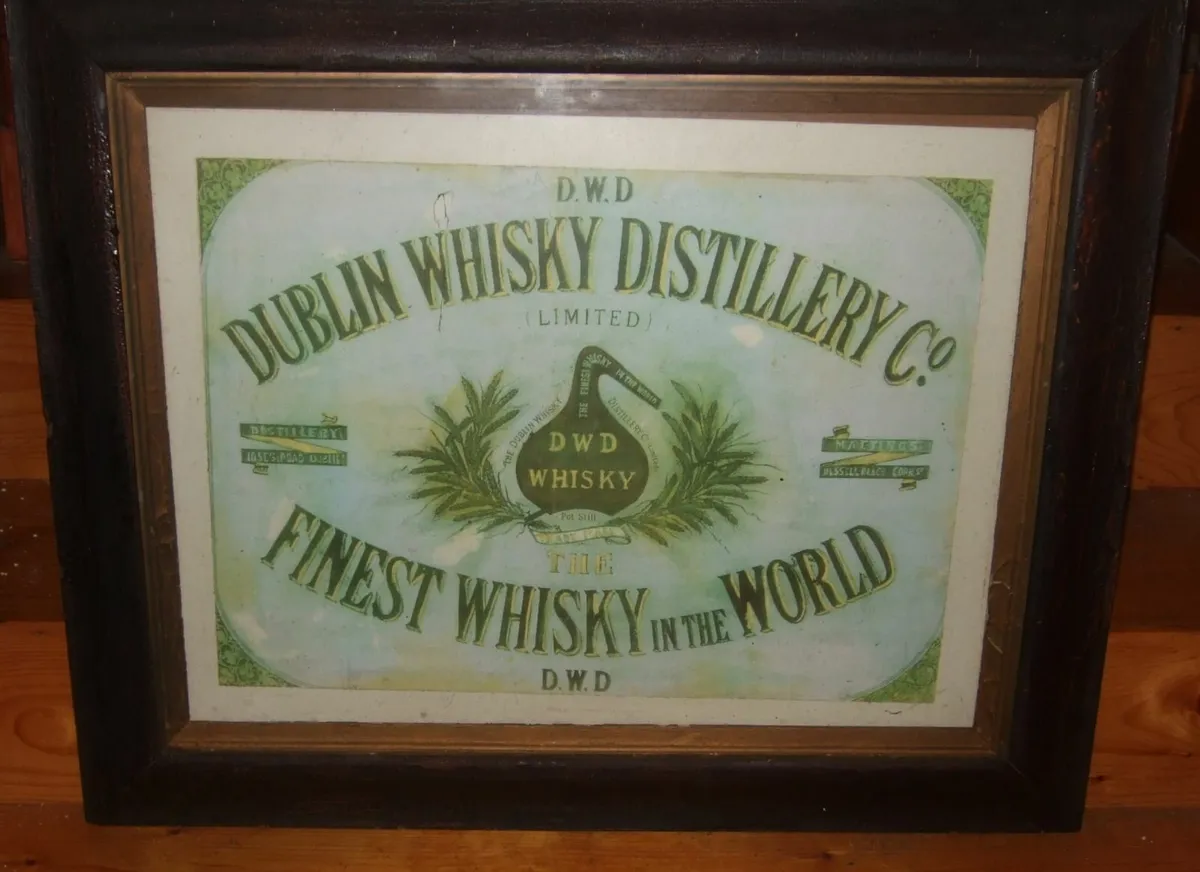 Vintage D.W.D Pot Still Whiskey Framed Advert - Image 3