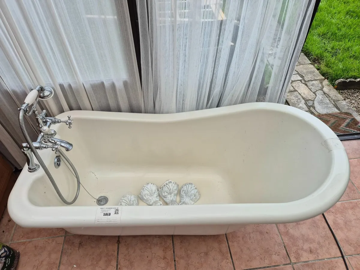 Free Standing oll top bath with tap and shower set - Image 3