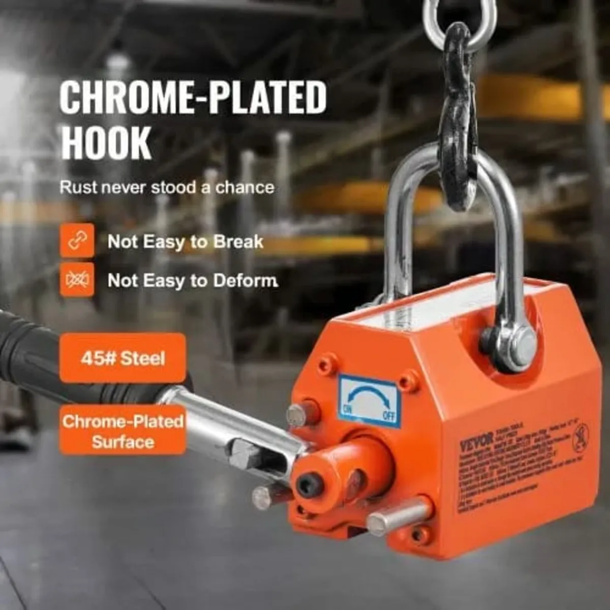 Magnetic Lifter, 220 lbs/100 kg Pulling Capacity, - Image 3