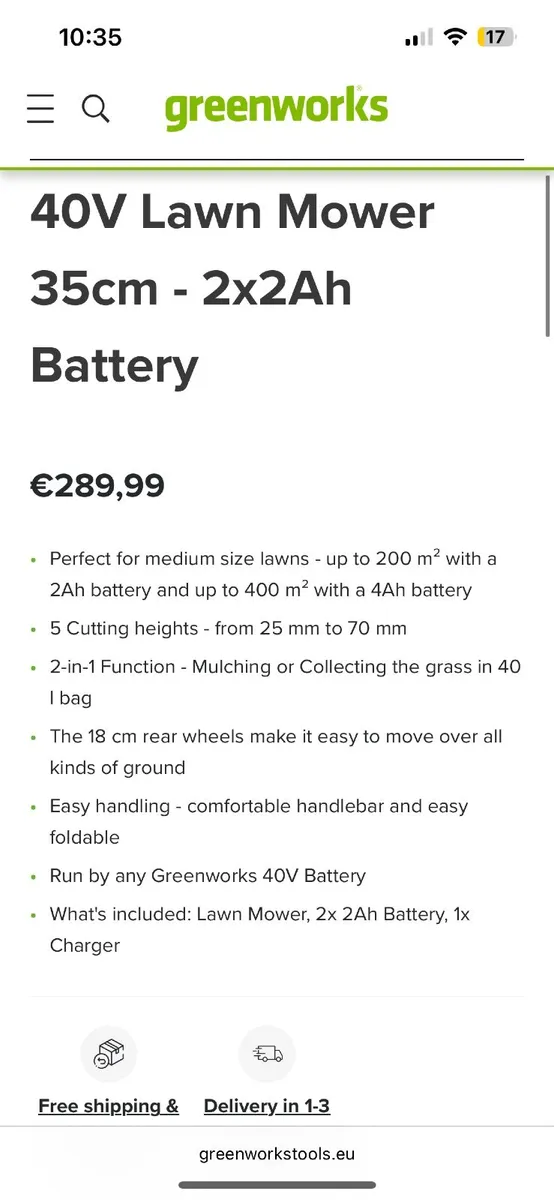 Rechargeable Battery Operated Lawnmower - Image 2