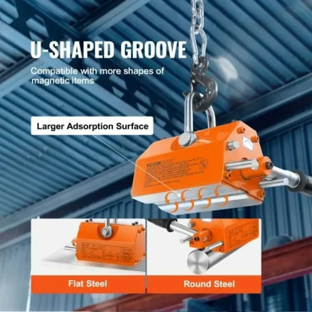 Magnetic Lifter, 2200lbs/1000kg Pulling Capacity, - Image 3