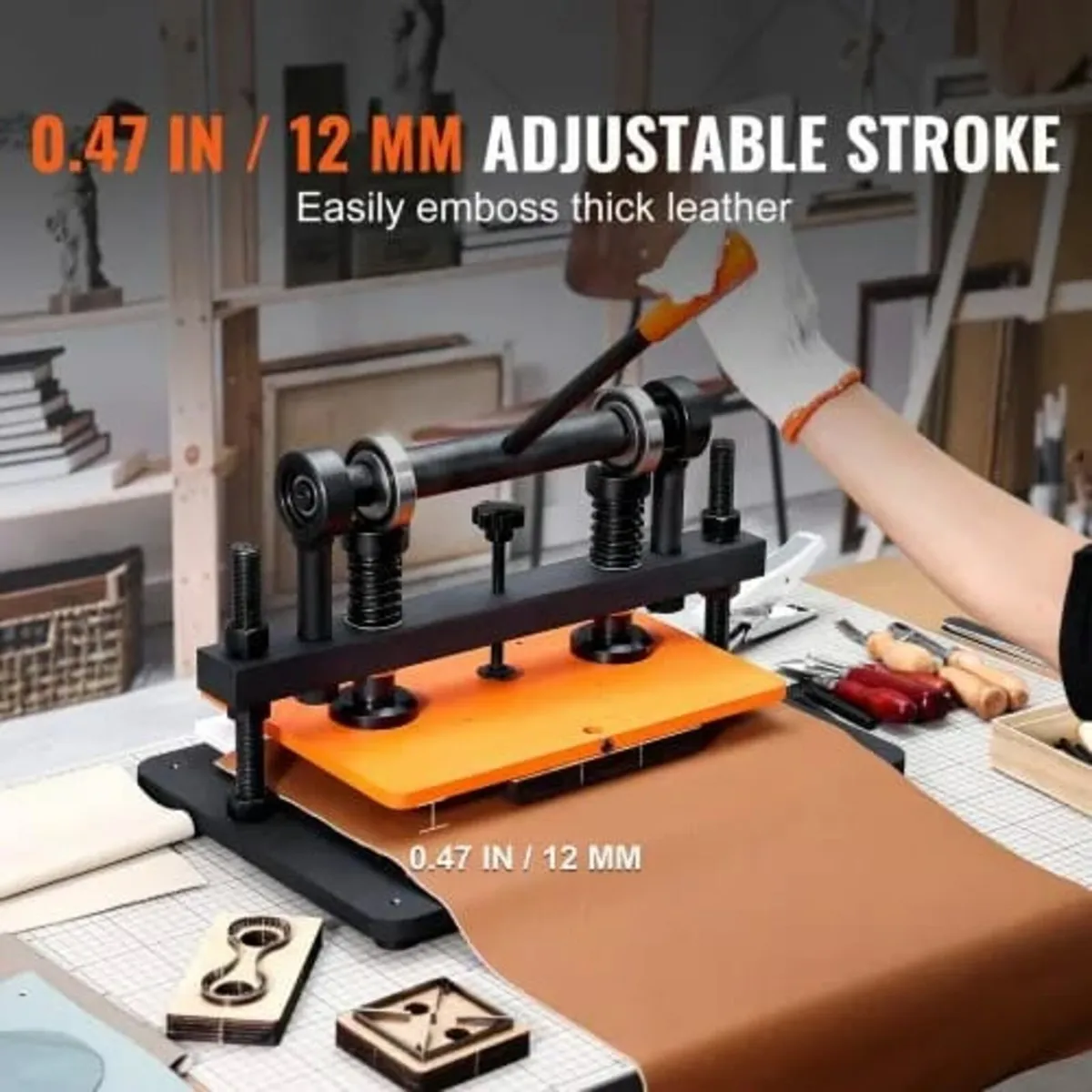 Leather Cutting Machine, 36 x 25.9 cm Embossing Pl - Image 3