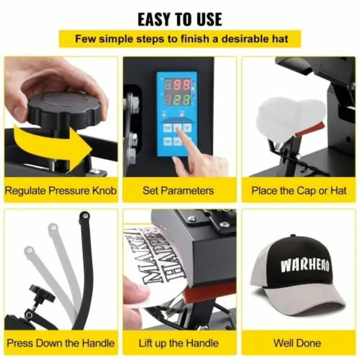 Hat Heat Press 5.5 x 3.5 inch Heat Press Machine 6 - Image 2