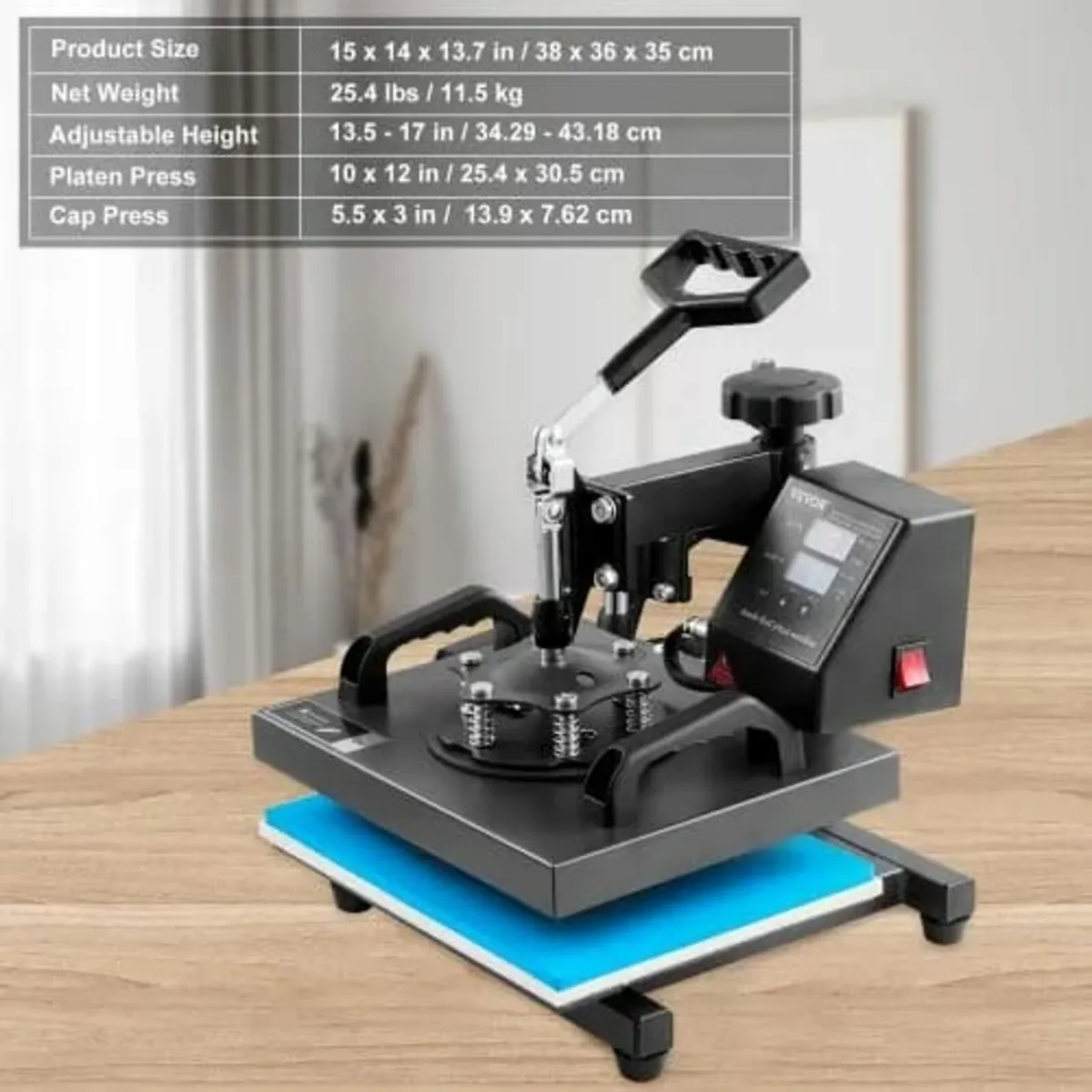 Heat Press Machine, 10x12inch / 25x30cm, 2IN1 Clam - Image 4