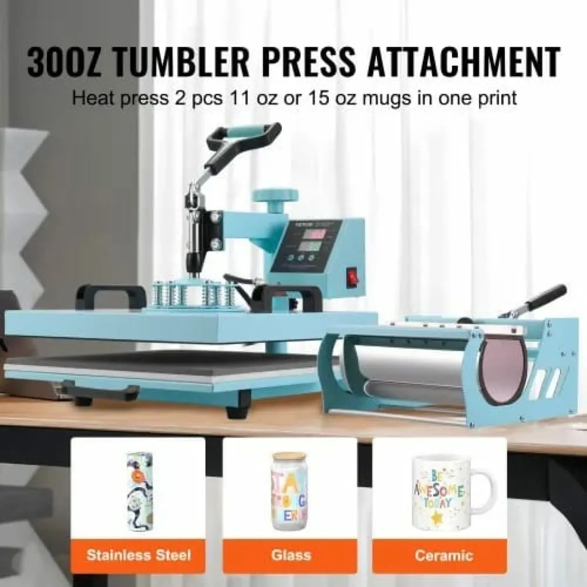 15 x 15 inch, 5 in 1 Heat Transfer Machine with 30 - Image 4
