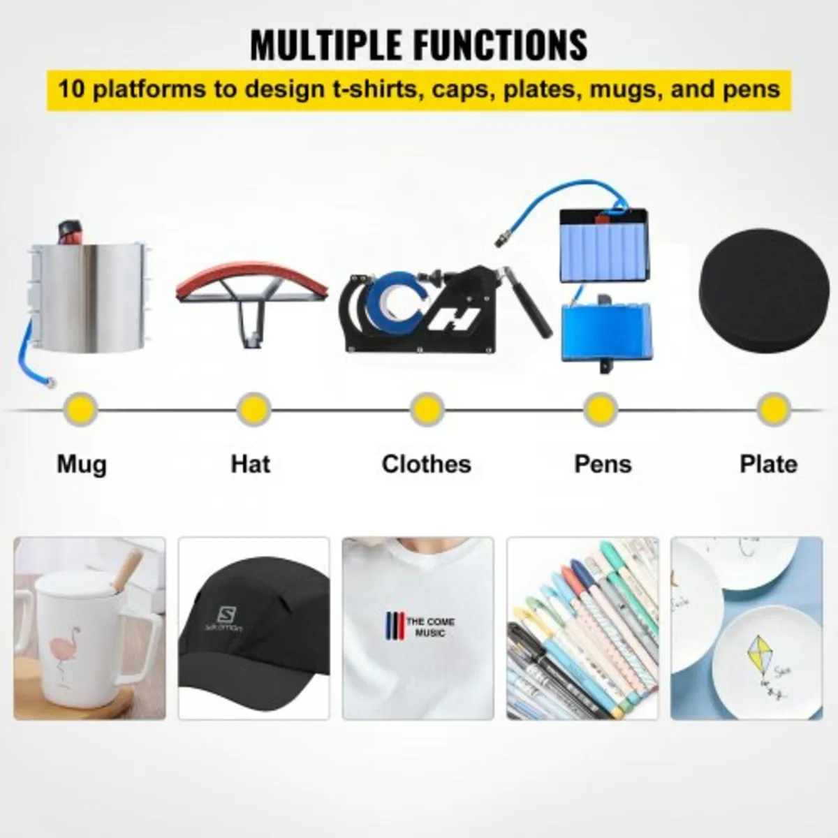 Heat Press 30.5x38.1 cm 10 In 1 Heat Press 1000W H - Image 4