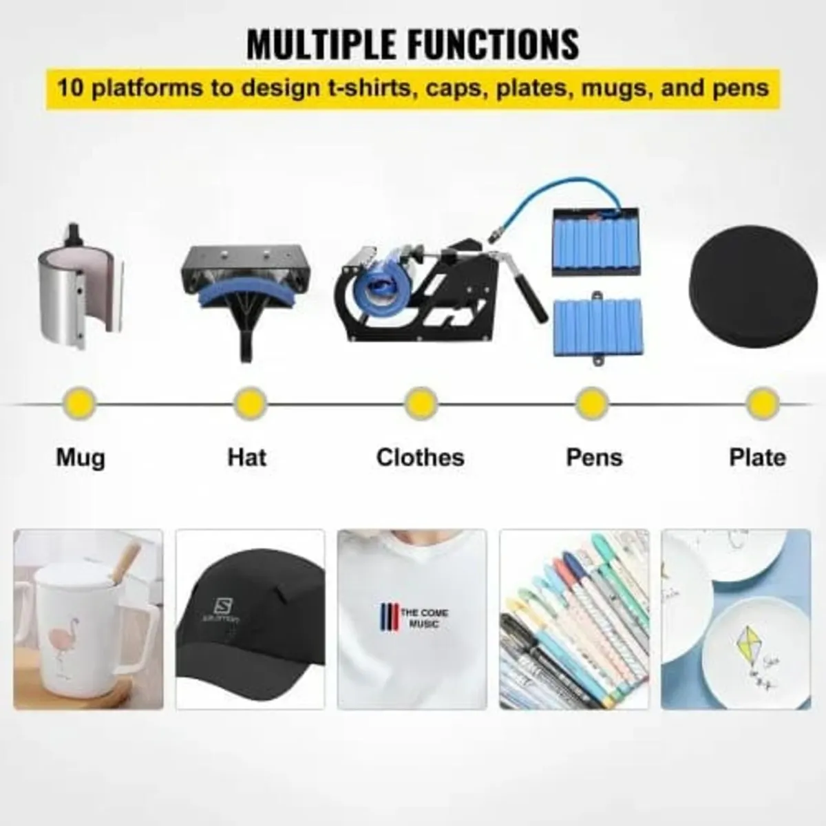 Heat Press 30.5x38.1 cm 10 In 1 Heat Press 1000W H - Image 2