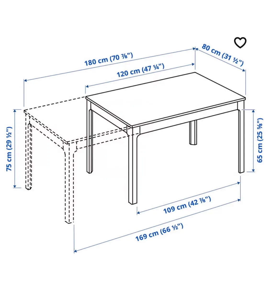 Extendable dining table with free chairs - Image 3