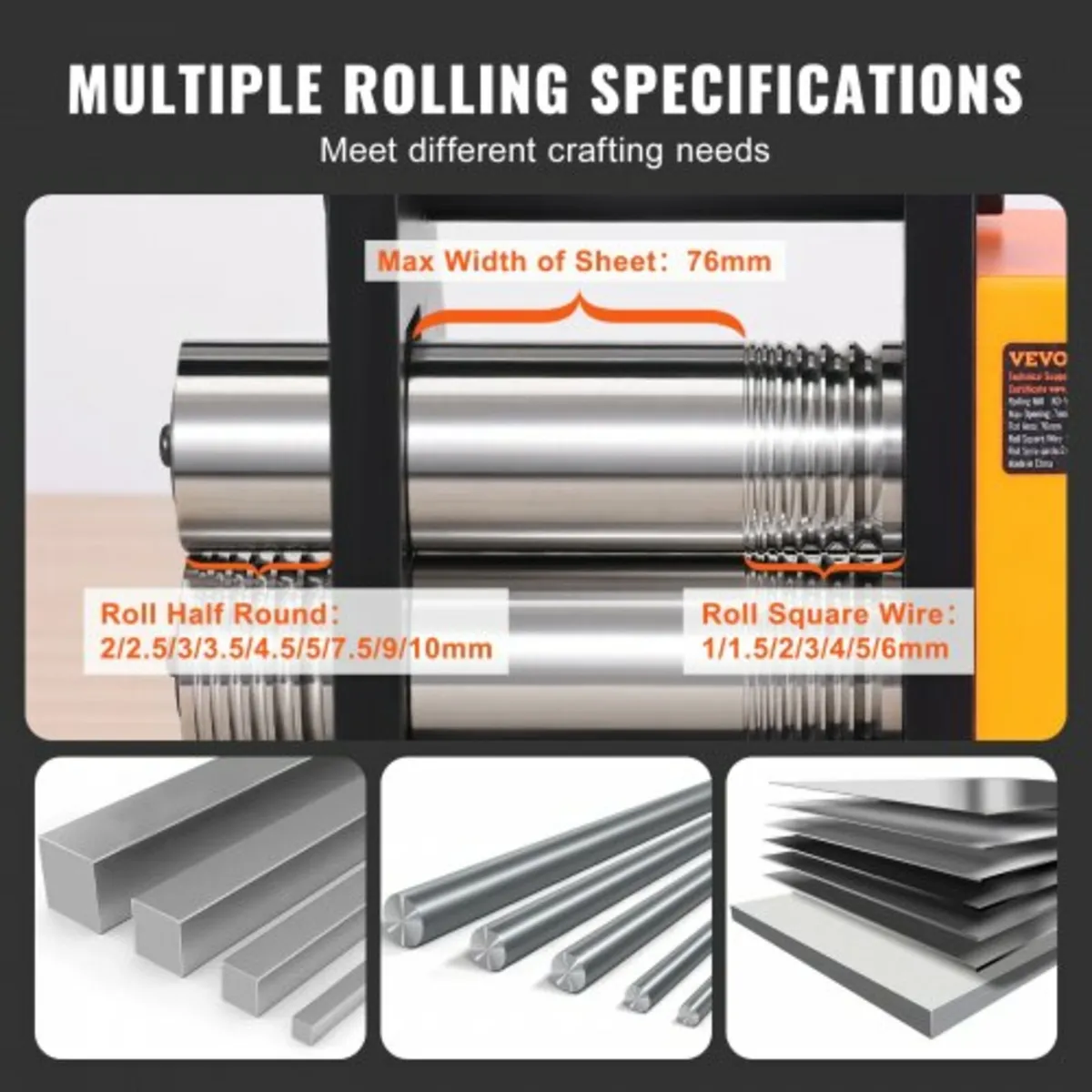 Rolling Mill, 3"/76 mm Jewelry Rolling Mill Machin - Image 3