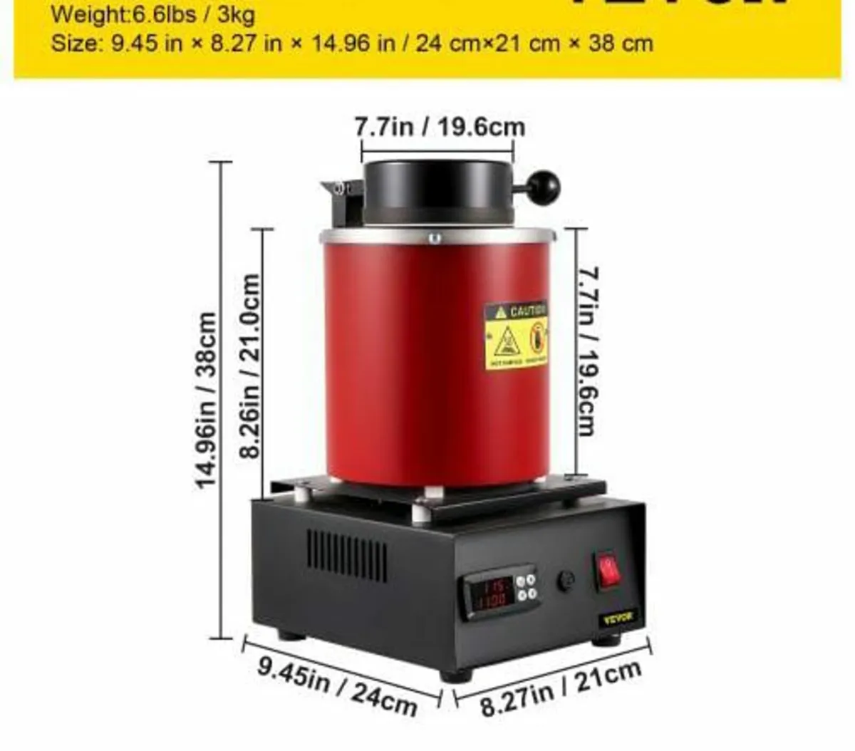 Electric Melting Furnace, 3KG Digital Electric Mel - Image 4