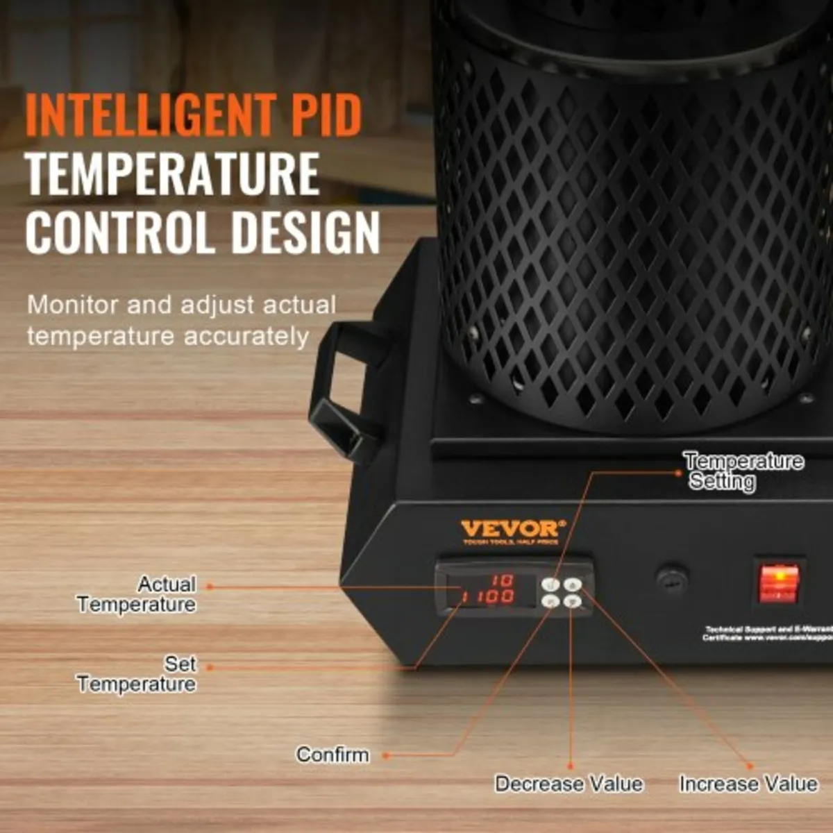 Gold Melting Furnace, 1350W Electric Digital Smelt - Image 3