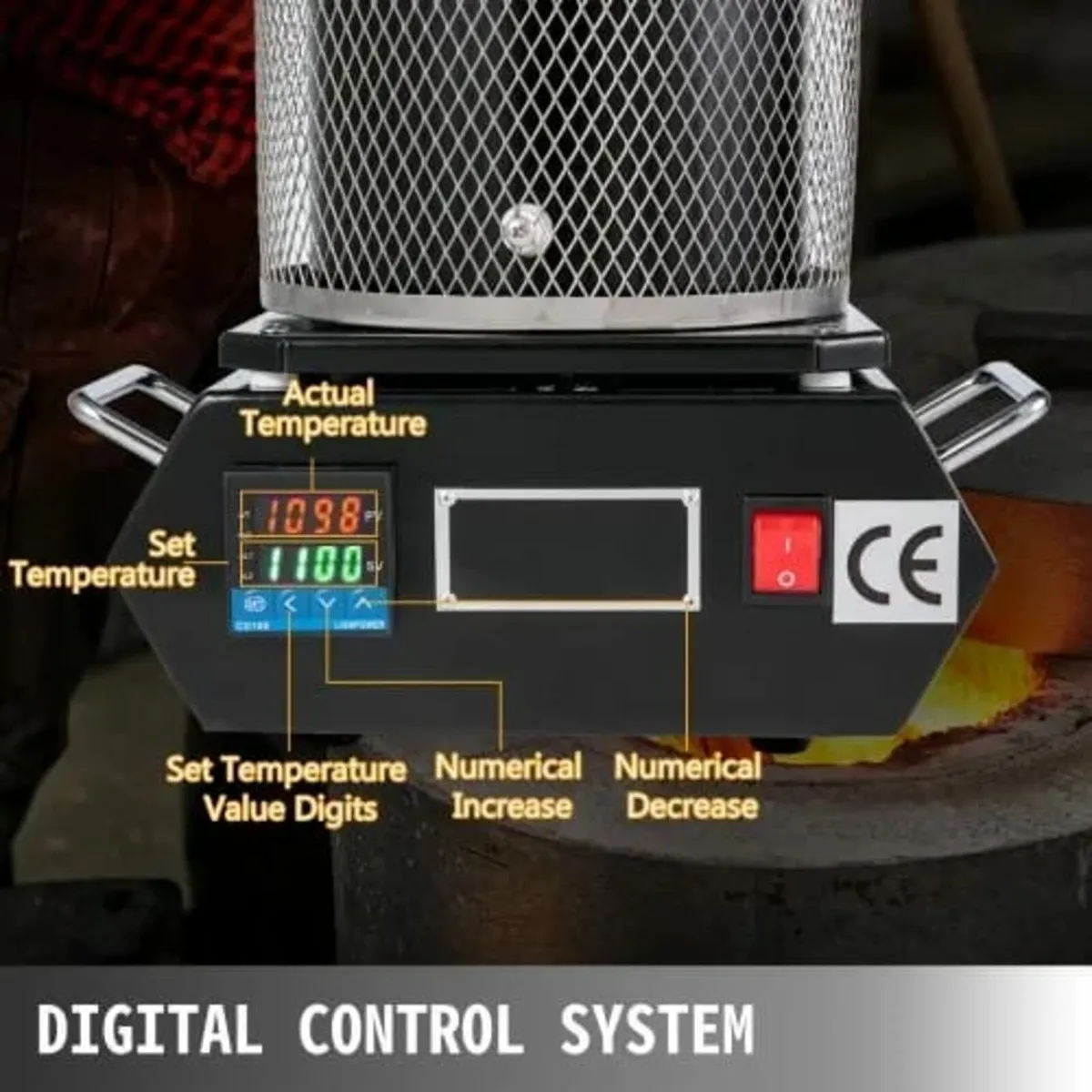 1KG Gold Melting Furnace 1350W Digital Melting Fur - Image 2