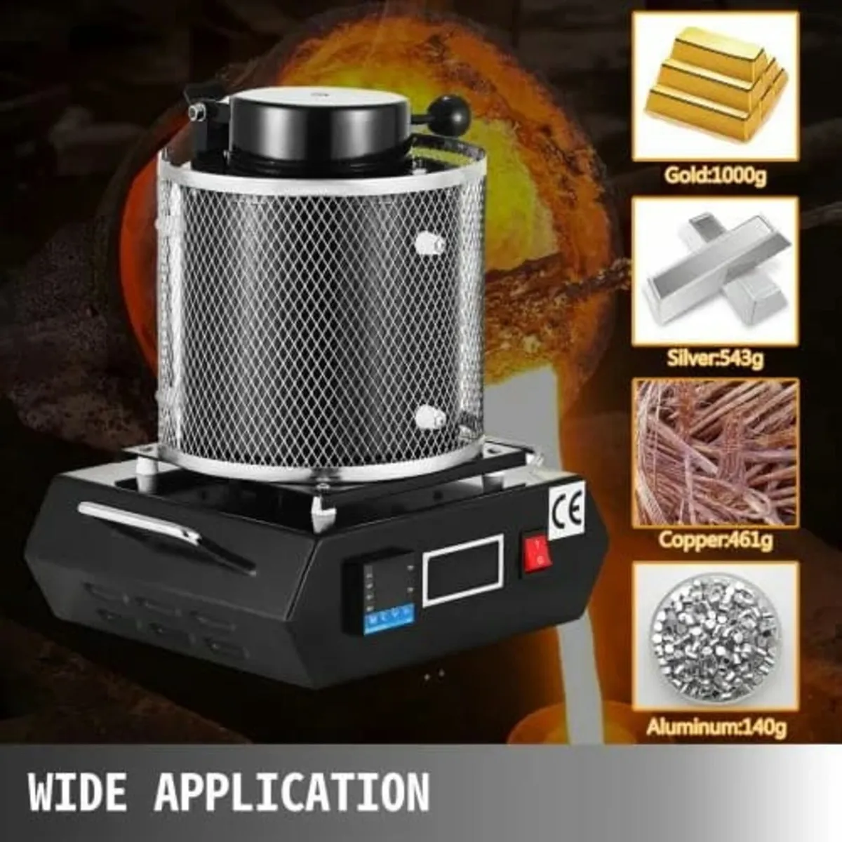 1KG Gold Melting Furnace 1350W Digital Melting Fur - Image 4