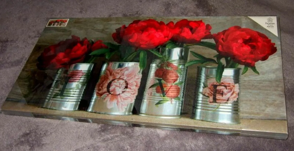 BNWT Harrods 'Les Fleurs D'amour' Canvas - Image 1