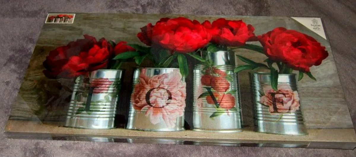 BNWT Harrods 'Les Fleurs D'amour' Canvas - Image 4