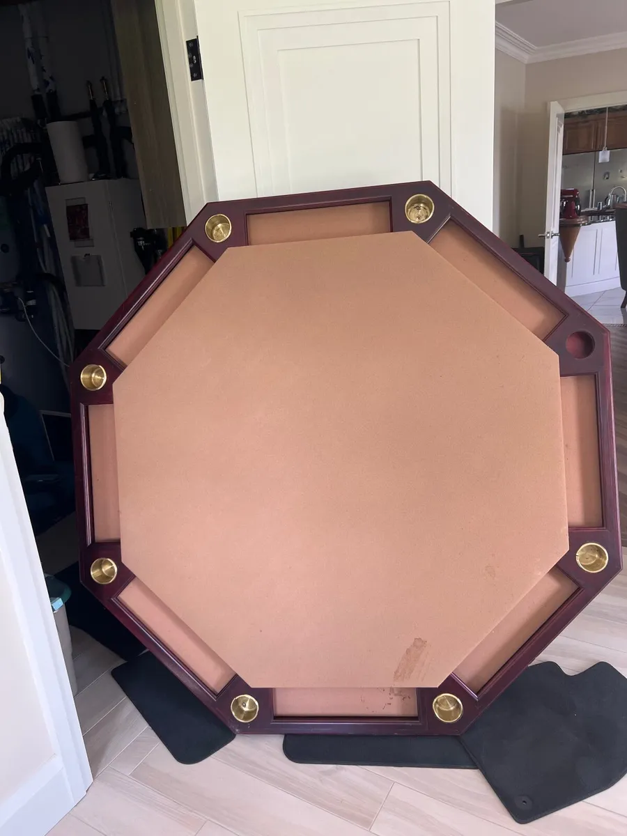 Poker table with 8 chairs - Image 3