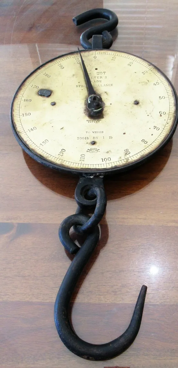 ANTIQUE Vintage balance 200lb cottage weight GIFT - Image 3