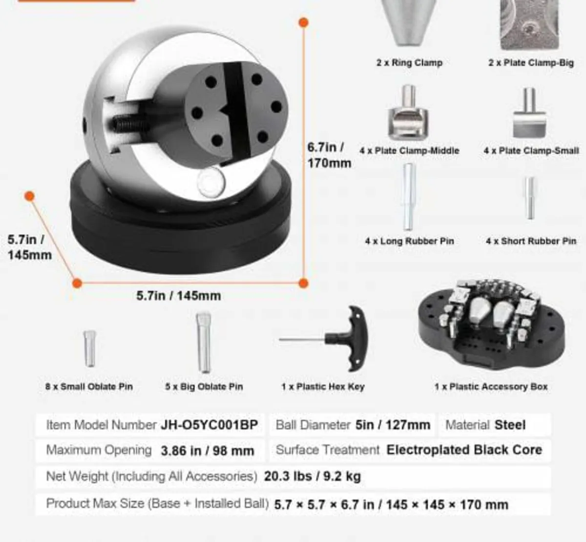 Engraving Block 5 inch Ball Vise Setting Jewelry B - Image 3