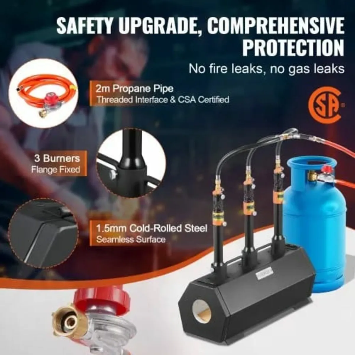 Propane Forge, 3 Burner Farrier Forge, 2600℉ Tool - Image 2