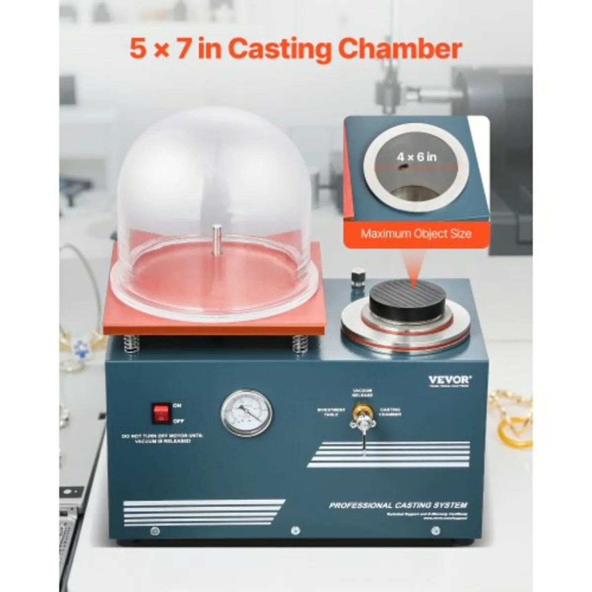 Vacuum Investing Casting Machine, 290W Power, with - Image 4