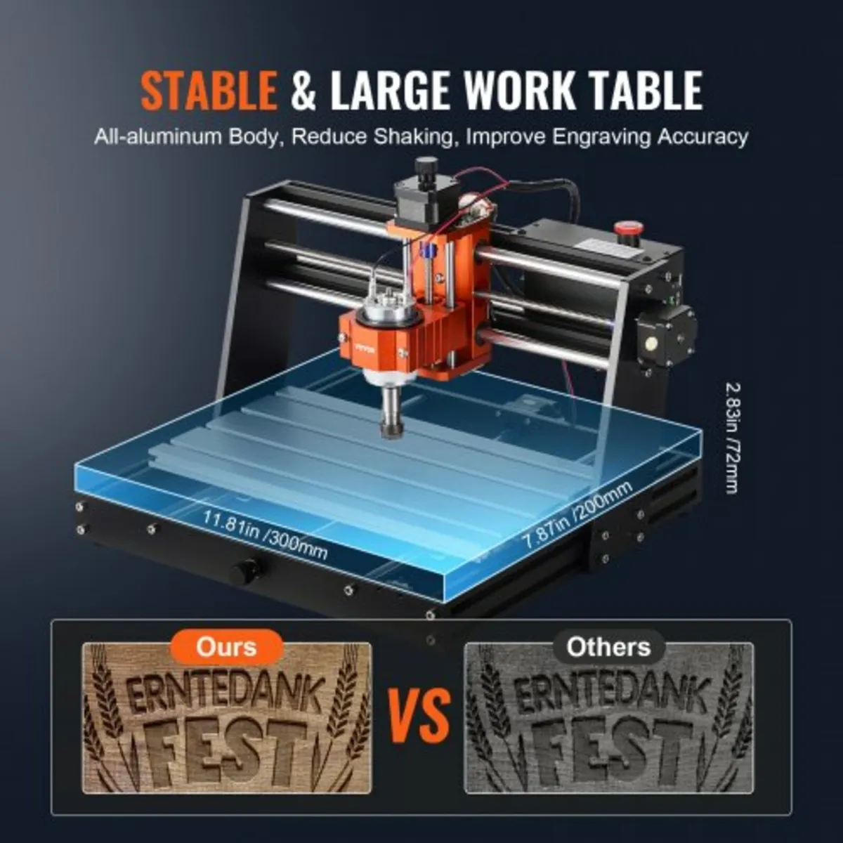 CNC Router Machine, 120W, 3 Axis GRBL Control Wood - Image 4