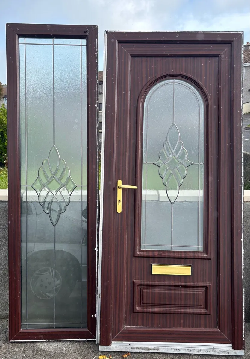 Brown PVC Front Door & Slide Panel
