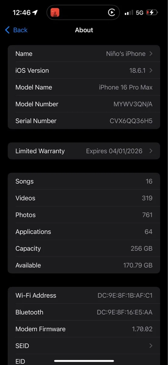 iPhone 16 pro max 256GB Blue Titanium - Image 3