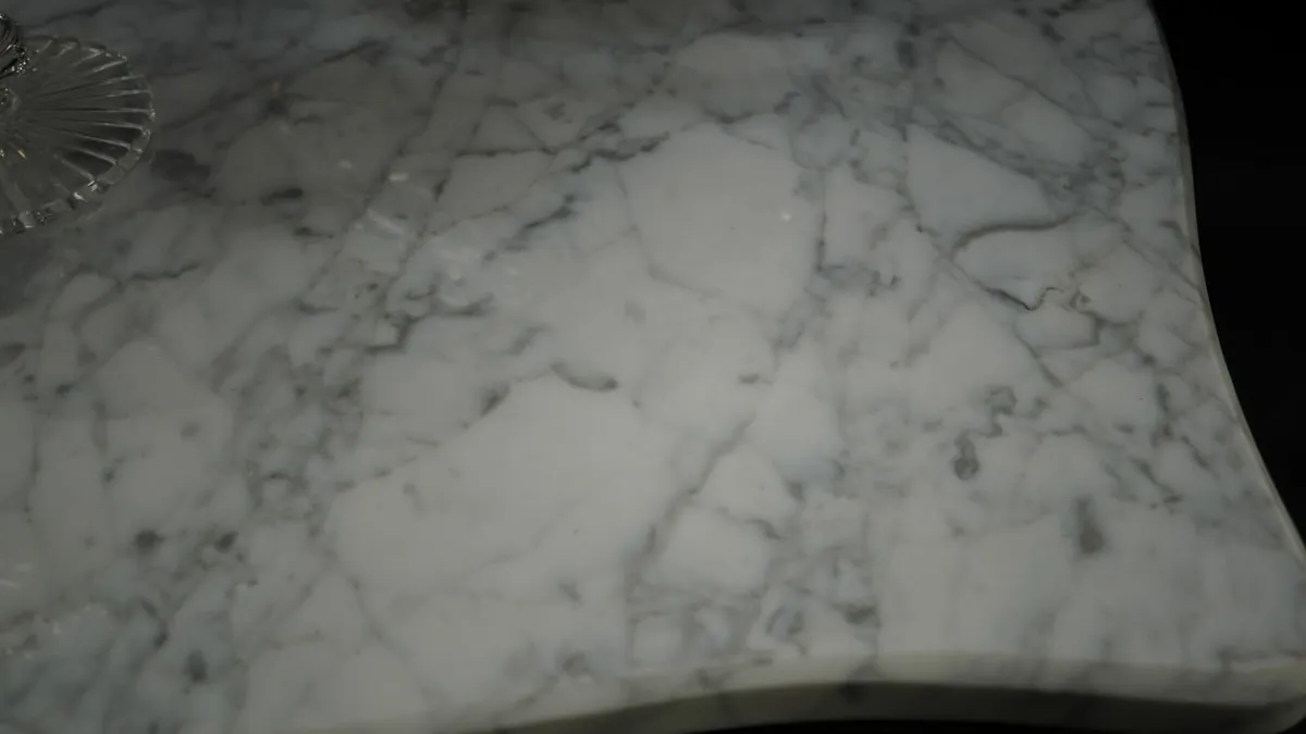 French Marble-Top Side Table - Image 4