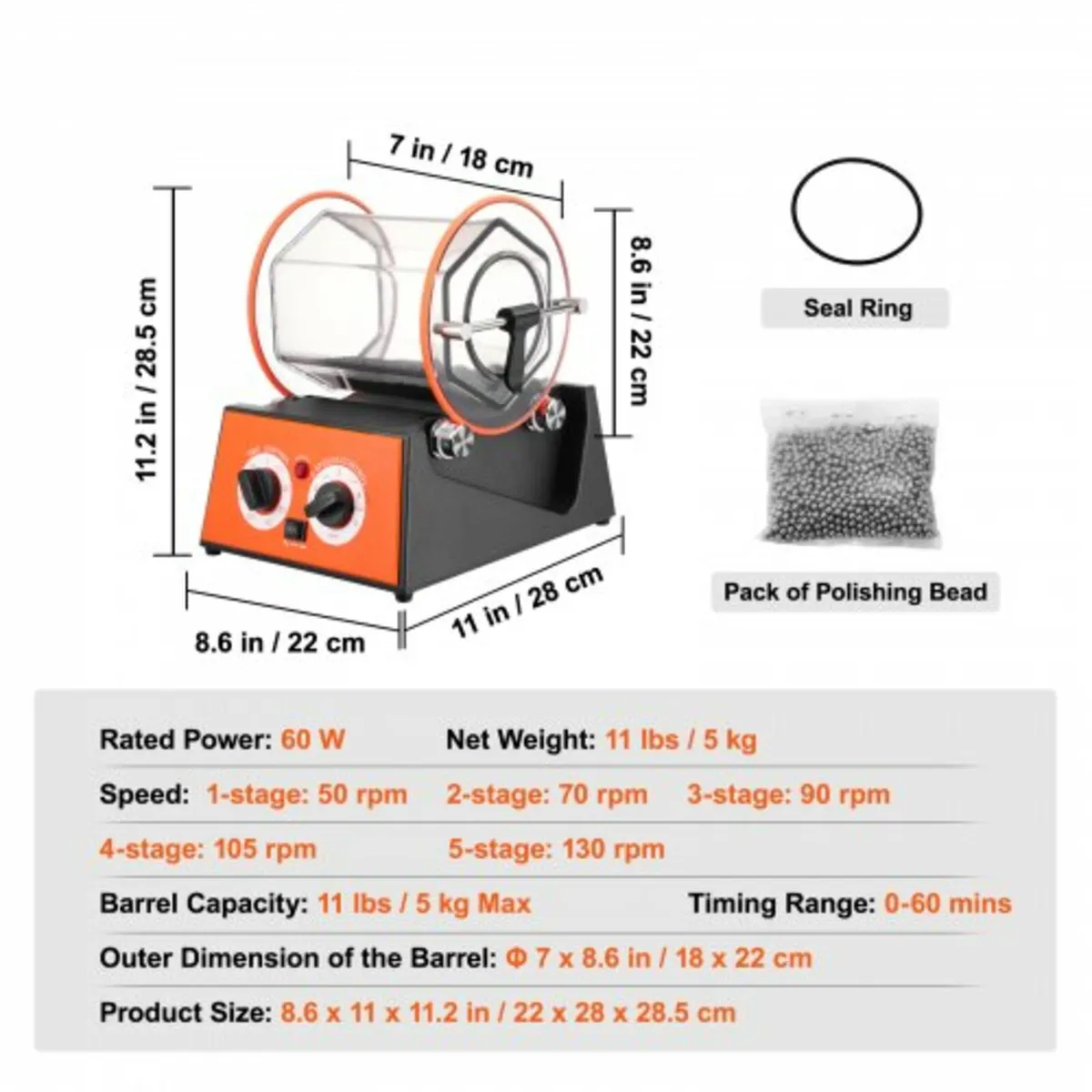 5kg Rotary Tumbler Surface Polisher Jewelry Polish - Image 2