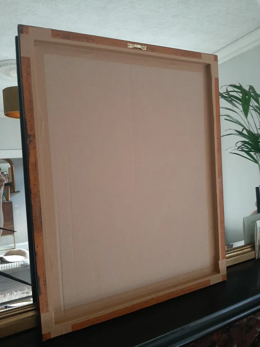 Mid century frame with Yayoi Kusama artwork - Image 2