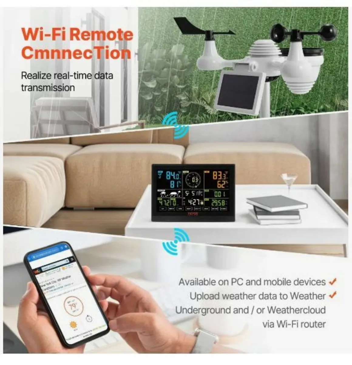 7-in-1 Wi-Fi Weather Station, 19.1 cm (7.5-inch) - Image 4