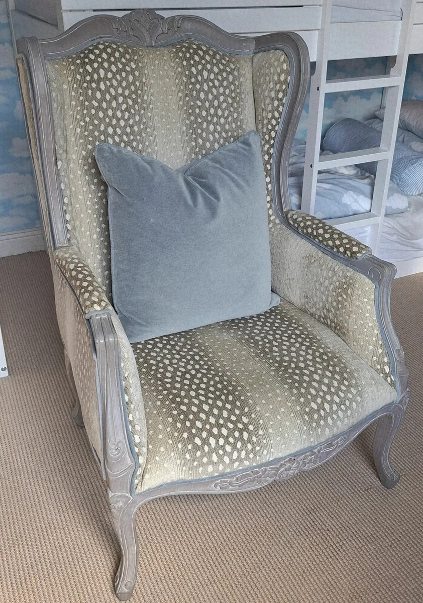 Antique Wingback Armchair - Image 4