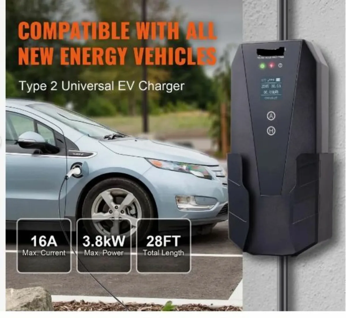 Portable EV Charger Type 2, 16A 3.7 kW - Image 3