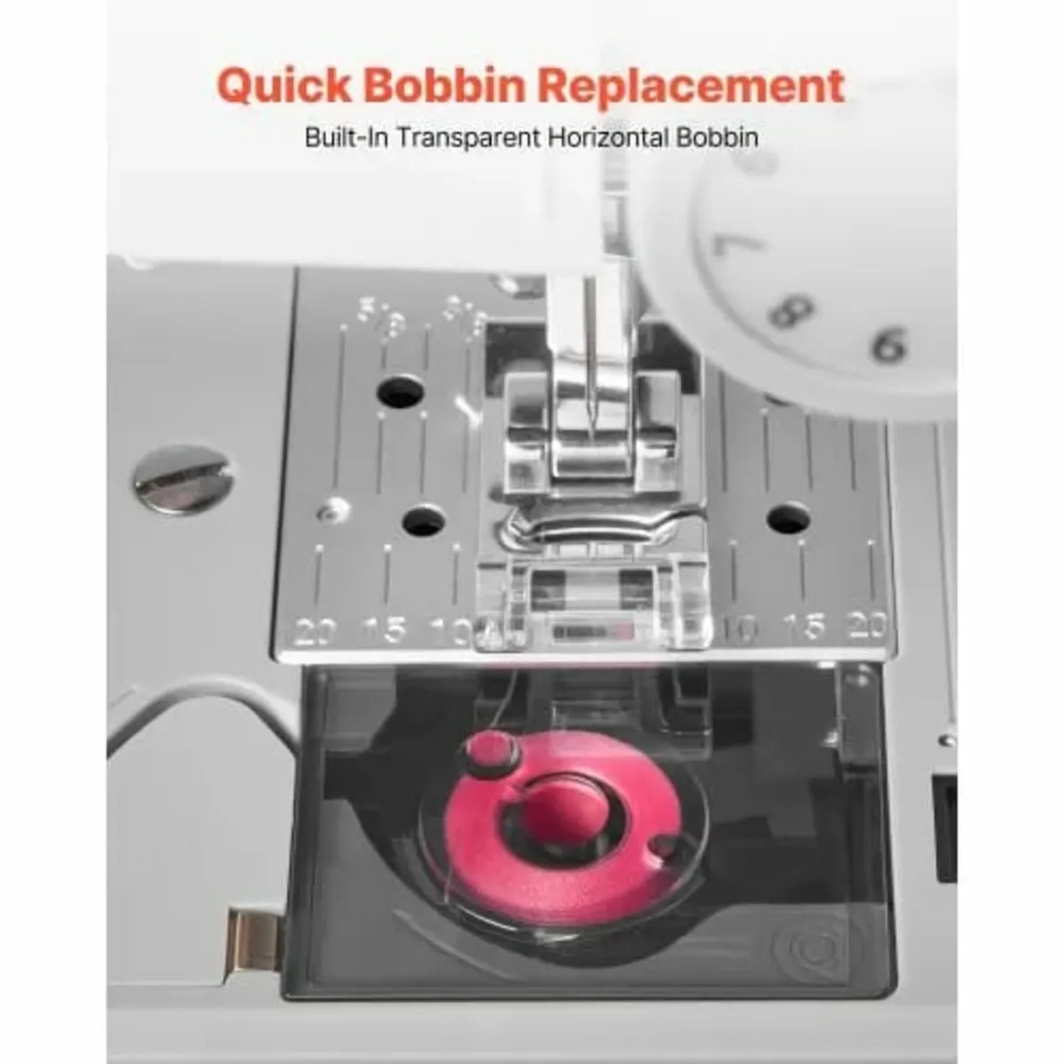 Sewing Machine, 18 Stitch Applications, with LED L - Image 3