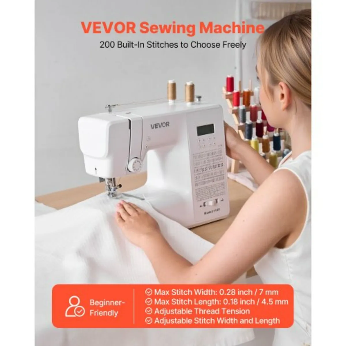 Computerized Sewing Machine, 200 Stitch Applicatio - Image 2