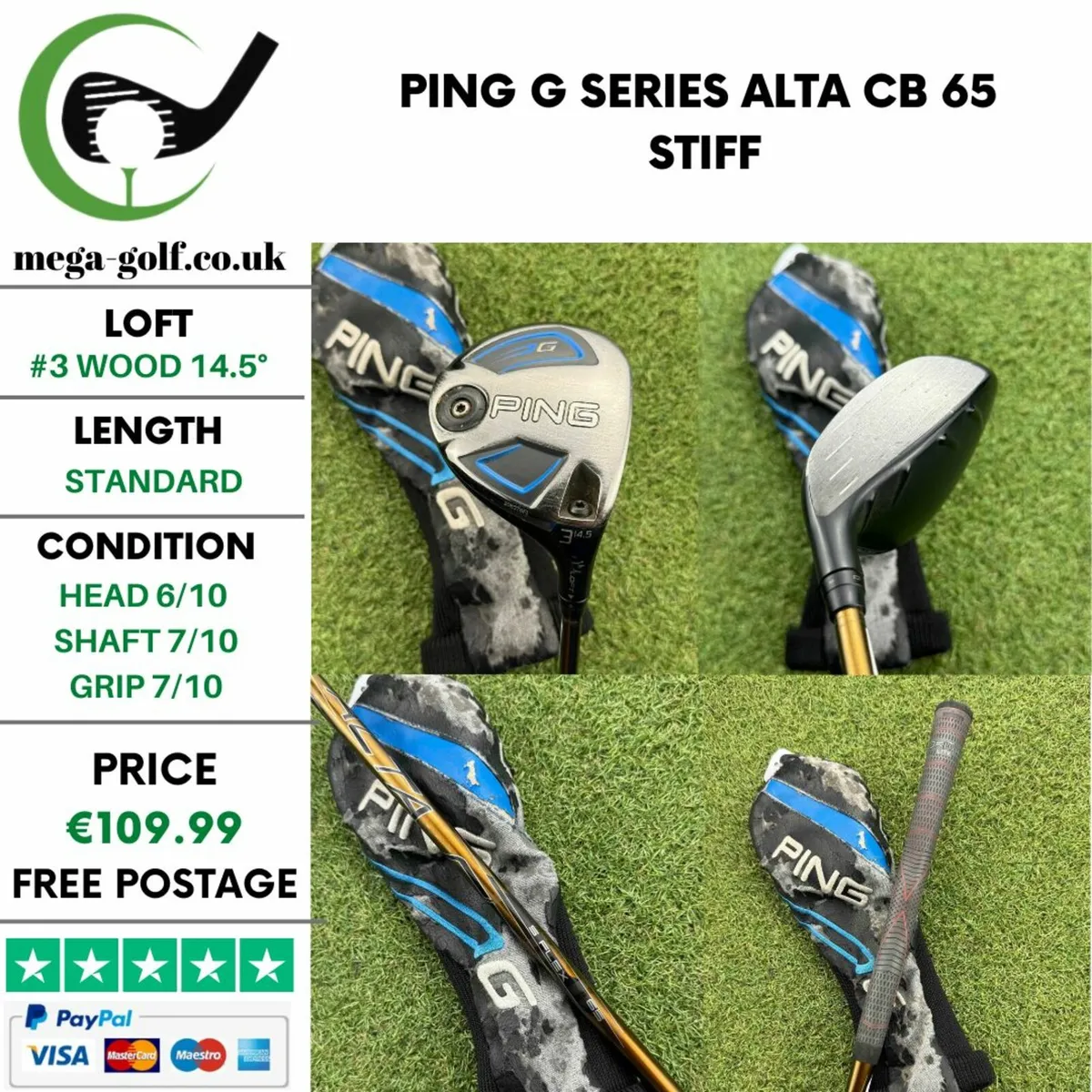 Ping G Series #3 Wood 14.5° / Alta Cb 65 Stiff - Image 1