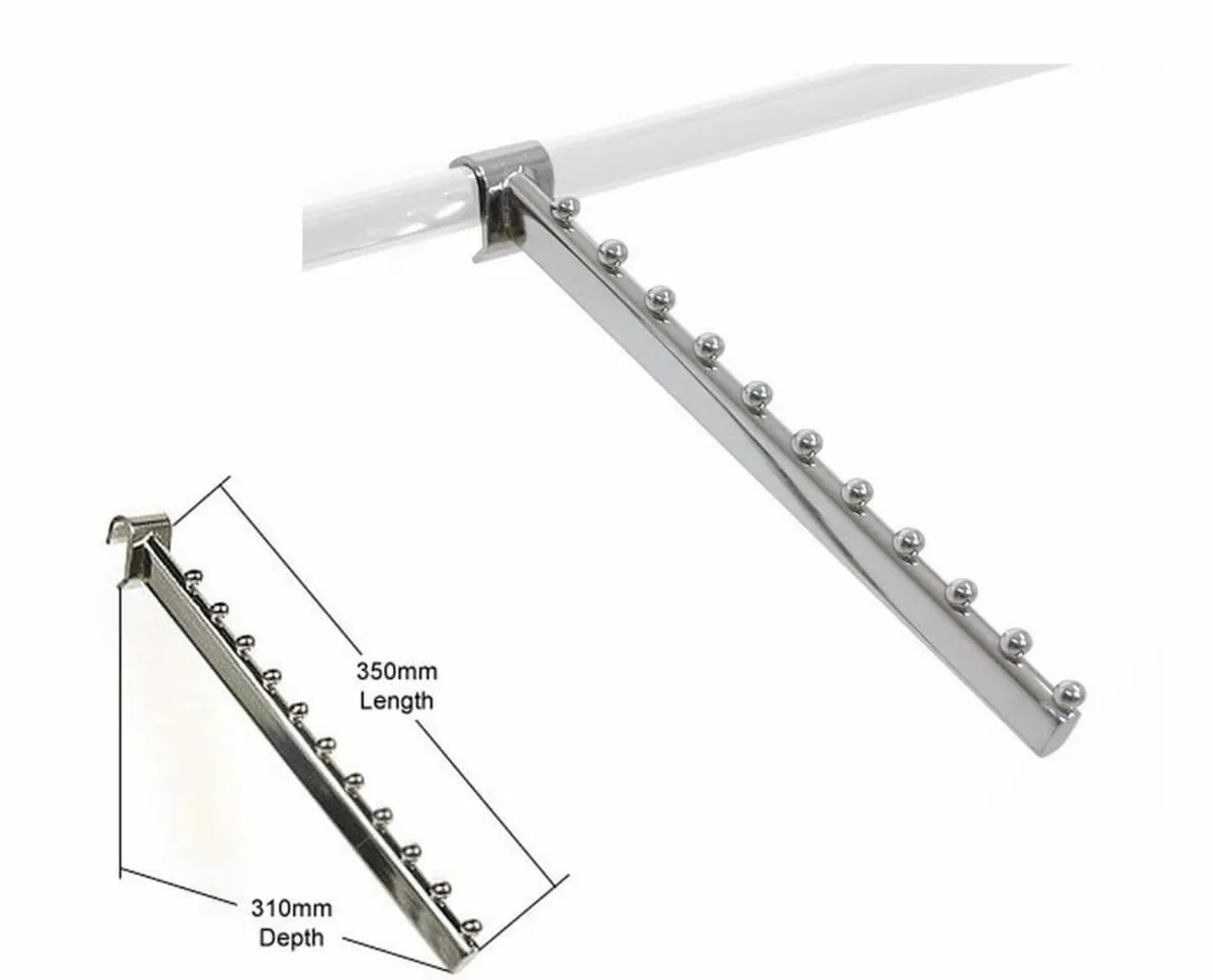 chrome wall slats for hanging like new barely used - Image 1