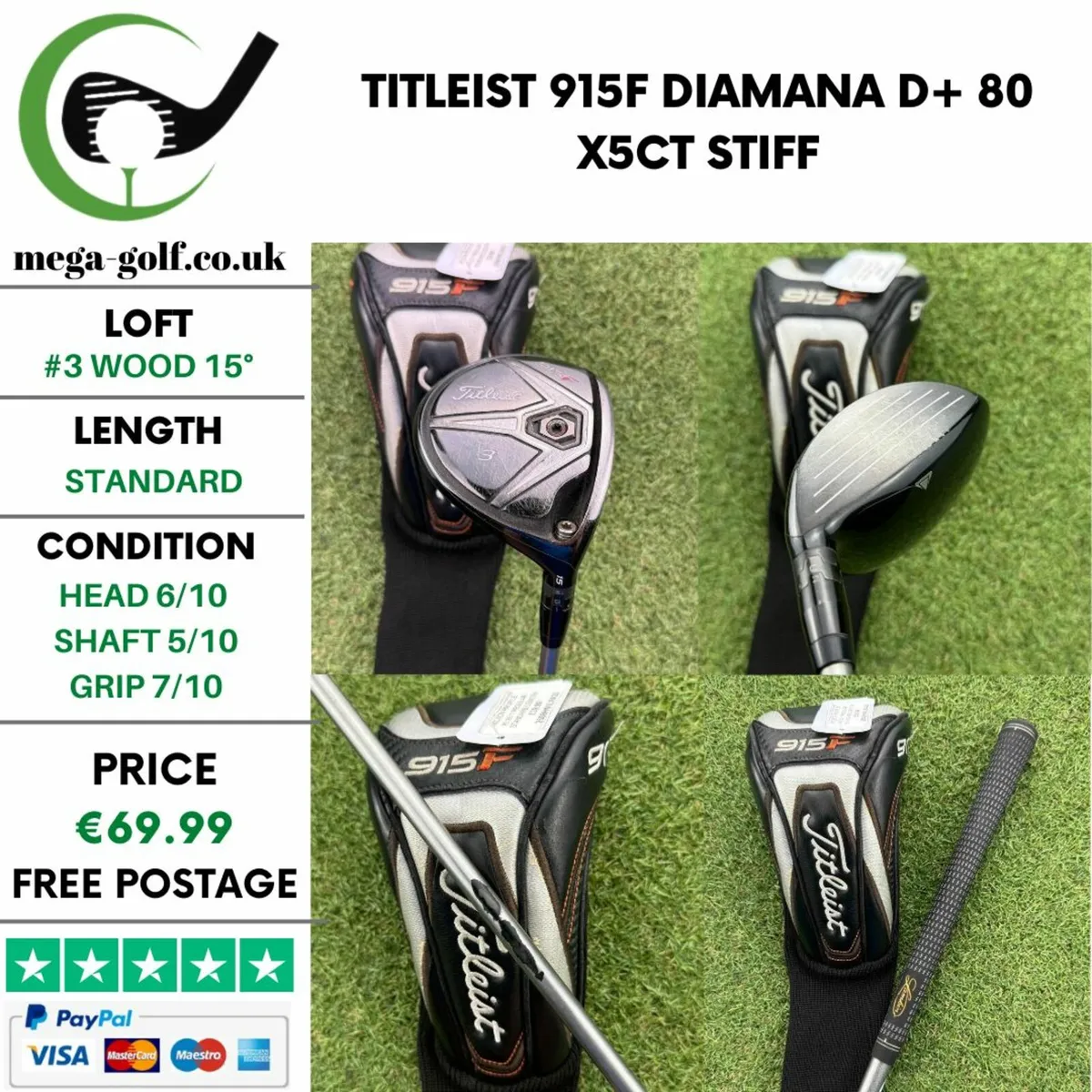 Titleist 915F #3 Wood 15° / Stiff - Image 1