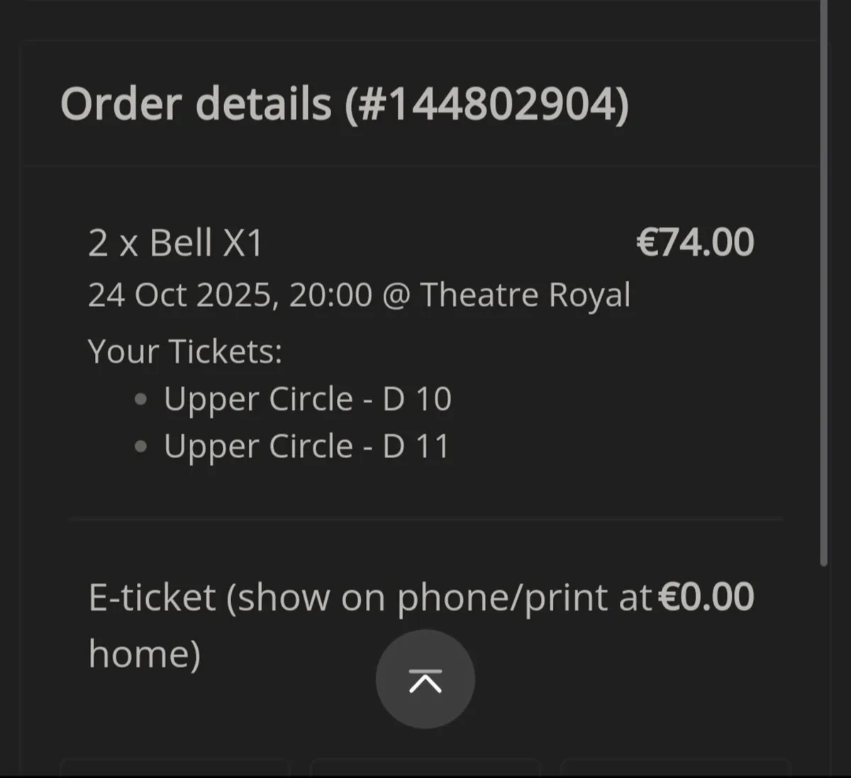 Bell X1 tickets