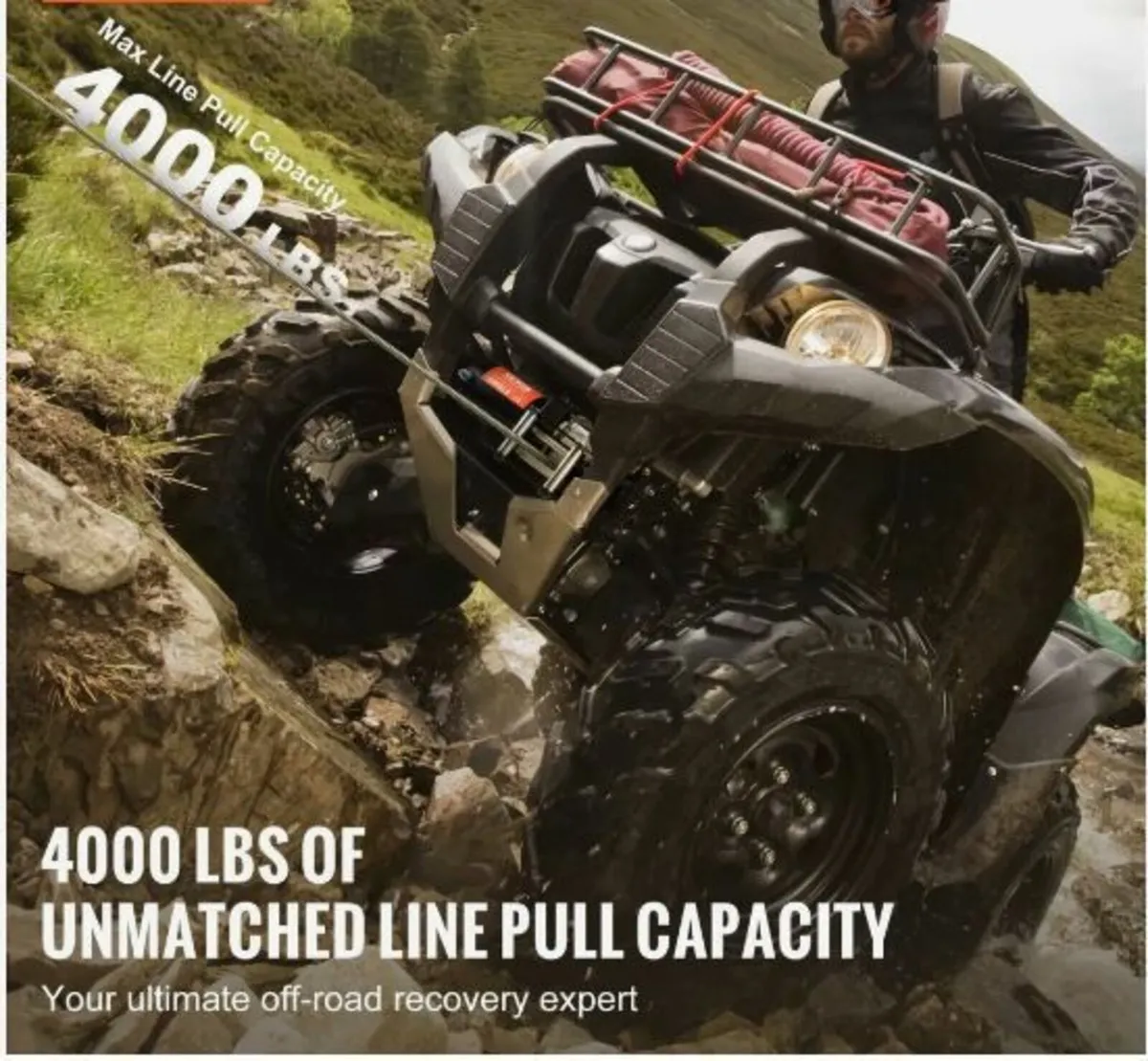 Electric Winch ATV UTV 1814.4 kg Steel - Image 3
