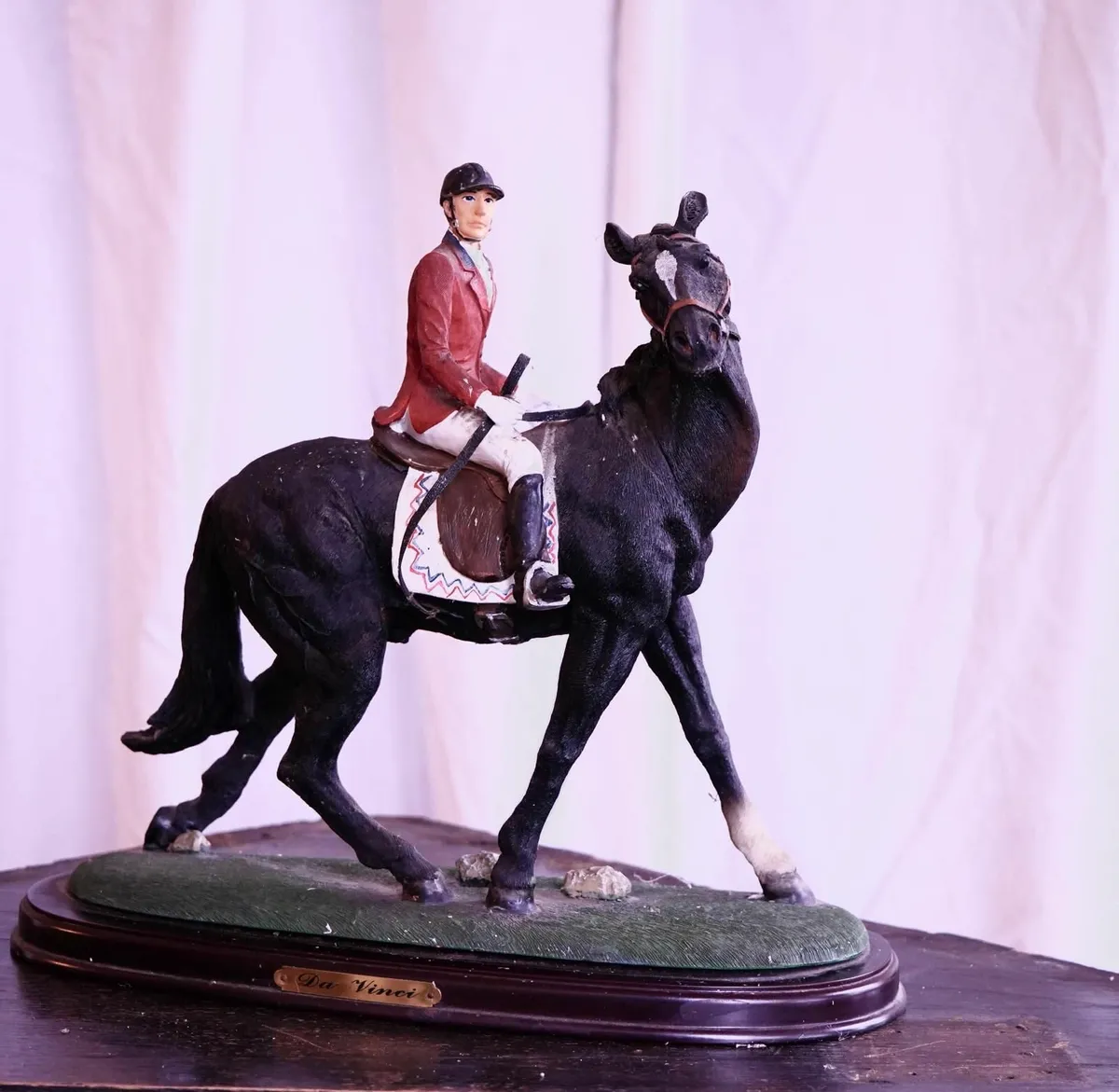 Vintage Huntsman painted figurine on base